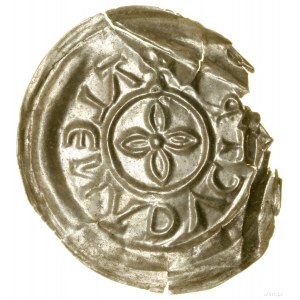 Brakteat, (1194/5-1198), Krakov; čtyřlistá růžice,...