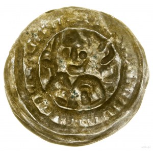 Hebrew brakteat, b(1195-1202), Gniezno; Bust on...