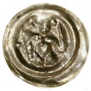 Brakteat, (asi 1230-1240); postava ve zbroji stojící na křídle,...
