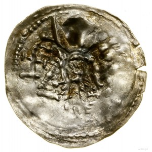 Denár, (1201-okolo 1211), Vroclav; Av: Bust on wpros...
