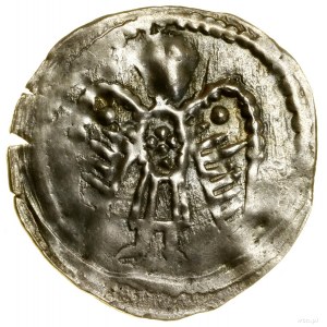 Denár, (1201-okolo 1211), Vroclav; Av: Bust on wpros...