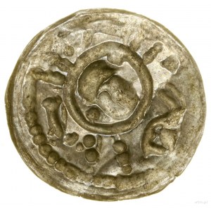 Brakteat, (frühes 13. Jahrhundert); Schematischer Kopf vor...