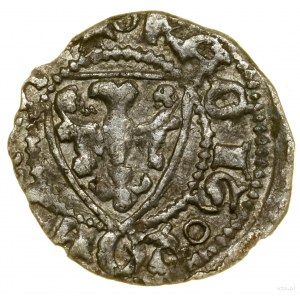 Denarius, (ca. 1320-1333), Kraków; Av: Crowned long-vaulted...