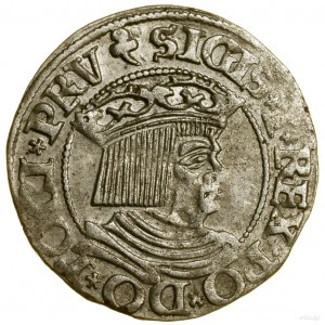 Pfennig, 1535, Danzig; Initialen: auf Vorderseite und Rückseite....