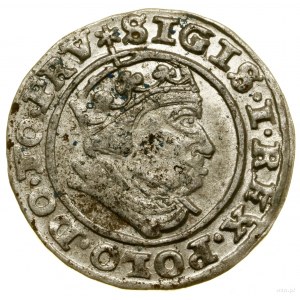Groš, 1540, Gdaňsk; na averzu konec legendy PRV; B...