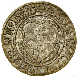 Grosz, 1535, Elbląg; in the obverse legend PRVS; Bialk.-Sz....