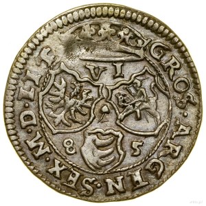 Sixpence, 1585, Vilnius; Av: Büste des Königs nach rechts, STEP...