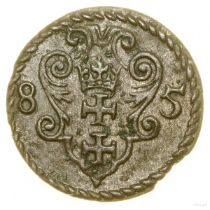 Denar, 1585, Gdańsk; CNG 126.VII, Kop. 7423 (R3), Kurp....