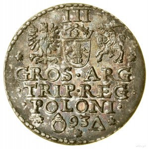 Trojak, 1593; Malbork; Iger M.93.1.b, Kop. 972, Kopicki...