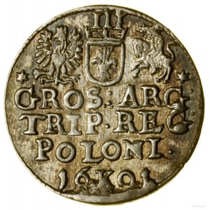 Trojak, 1601, Kraków; popiersie w prawo; Iger K.01.2.a ...