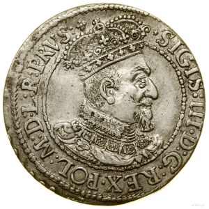 Ort, 1616, Gdańsk; popiersie króla z kołnierzem, końców...