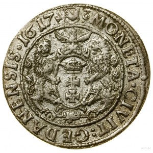 Ort, 1617, Gdańsk; z dwukropkiem i czterokropkiem na ko...