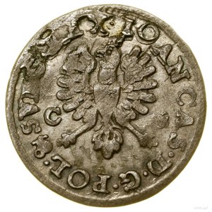 Dwugrosz, 1650 CG, Bydgoszcz; von den Seiten des Adlers C - G, Rosetten....
