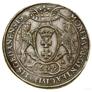 Thaler, 1649, Danzig; Av: Büste des Herrschers nach rechts, IOAN....