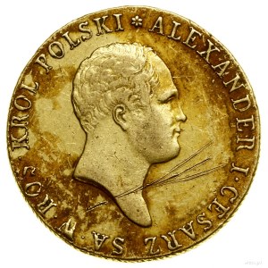 50 zloty, 1818, Warsaw; Av: Tsar's head to the right and on the...