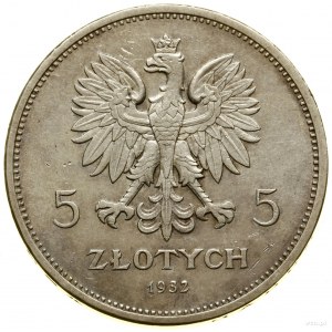 5 złotych, 1932, Warszawa; Nike; Kop. 2947 (R6), Parchi...