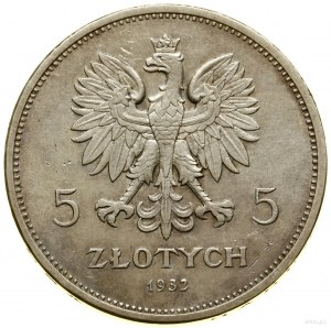 5 złotych, 1932, Warszawa; Nike; Kop. 2947 (R6), Parchi...