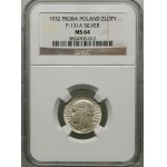 1 złoty, 1932, Warszawa; Głowa kobiety w czepcu w lewo,...