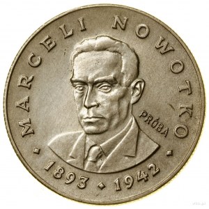 20 złotych, 1974, Warszawa; Marceli Nowotko (1893-1943)...