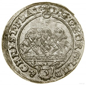 3 krajcary, 1656, Brzeg; odmiana z napisem GEORG LUD; E...