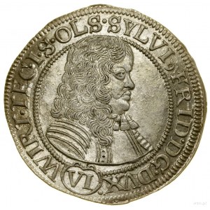 6 krajcarów, 1674 SP, Oleśnica; litery S P (inicjały Sa...