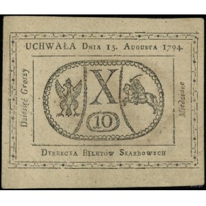 10 Kupferpfennige, 13.08.1794; unmarkierte Serie und...