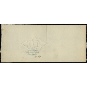 Papier do druku banknotu 10 złotych z 1863 roku; ze zna...