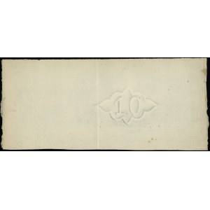 Druckpapier der 10-Zloty-Note von 1863; mit einem bekannten...