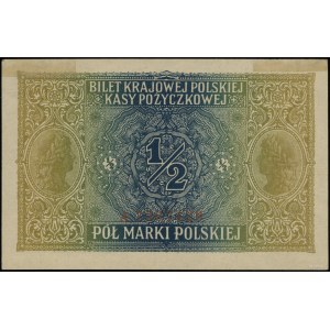 1/2 polnische Marke, 9.12.1916; General, Serie A, num...