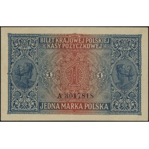 1 marka polska, 9.12.1916; jenerał, seria A, numeracja ...