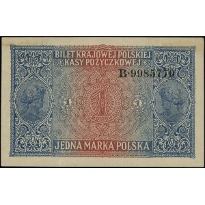 1 marka polska, 9.12.1916; jenerał, seria B, numeracja ...