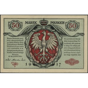 50 marek polskich, 9.12.1916; jenerał, seria A, numerac...