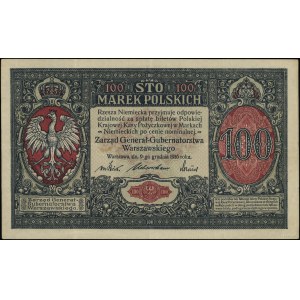 100 marek polskich, 9.12.1916; Generał, seria A, numera...