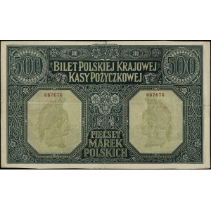 500 marek polskich, 15.01.1919; numeracja 667676; Lucow...