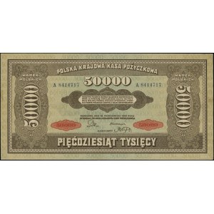 50.000 marek polskich, 10.10.1922; seria A, numeracja 8...