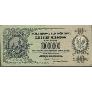 10.000.000 polnische Mark, 20.11.1923; Serie L, numerisch...