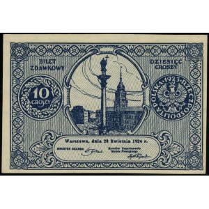 10 groszy, 28.04.1924; bez oznaczenia serii i numeracji...
