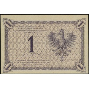1 złoty, 28.02.1919; seria 9 B, numeracja 099572; Lucow...