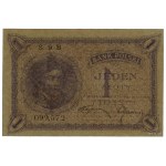 1 złoty, 28.02.1919; seria 9 B, numeracja 099572; Lucow...