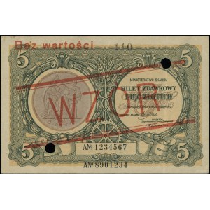 5 złotych, 1.05.1925; seria A, numeracja 1234567 / 8901...