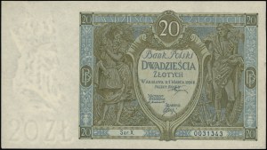 20 złotych, 1.03.1926; seria X, numeracja 0031343; Luco...