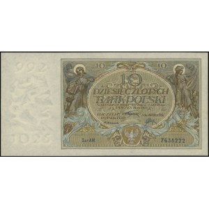 10 Zloty, 20.07.1926; Serie AM, Nummerierung 7638222; zn...