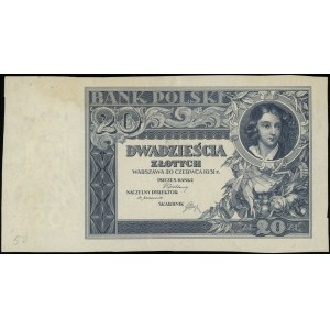 20 złotych, 20.06.1931; bez oznaczenia serii i numeracj...