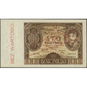 100 złotych, 2.06.1932; seria AW, numeracja 1397763 / 2...