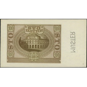 100 złotych, 1.03.1940; seria D, numeracja 6271095, WZÓ...