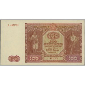 100 złotych, 15.05.1946; seria L, numeracja 4627731; Lu...