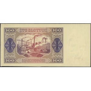 Farbmuster der 100-Zloty-Note, 1.07.1948; be...