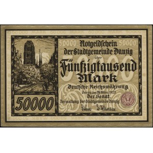 50,000 mark, 20.03.1923; numbering 249465; Jablonski 3....