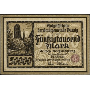 50.000 marek, 20.03.1923; numeracja 249465; Jabłoński 3...