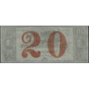 Blankiet banknotu 20 dolarów, 18... (lata 60. XIX wieku...